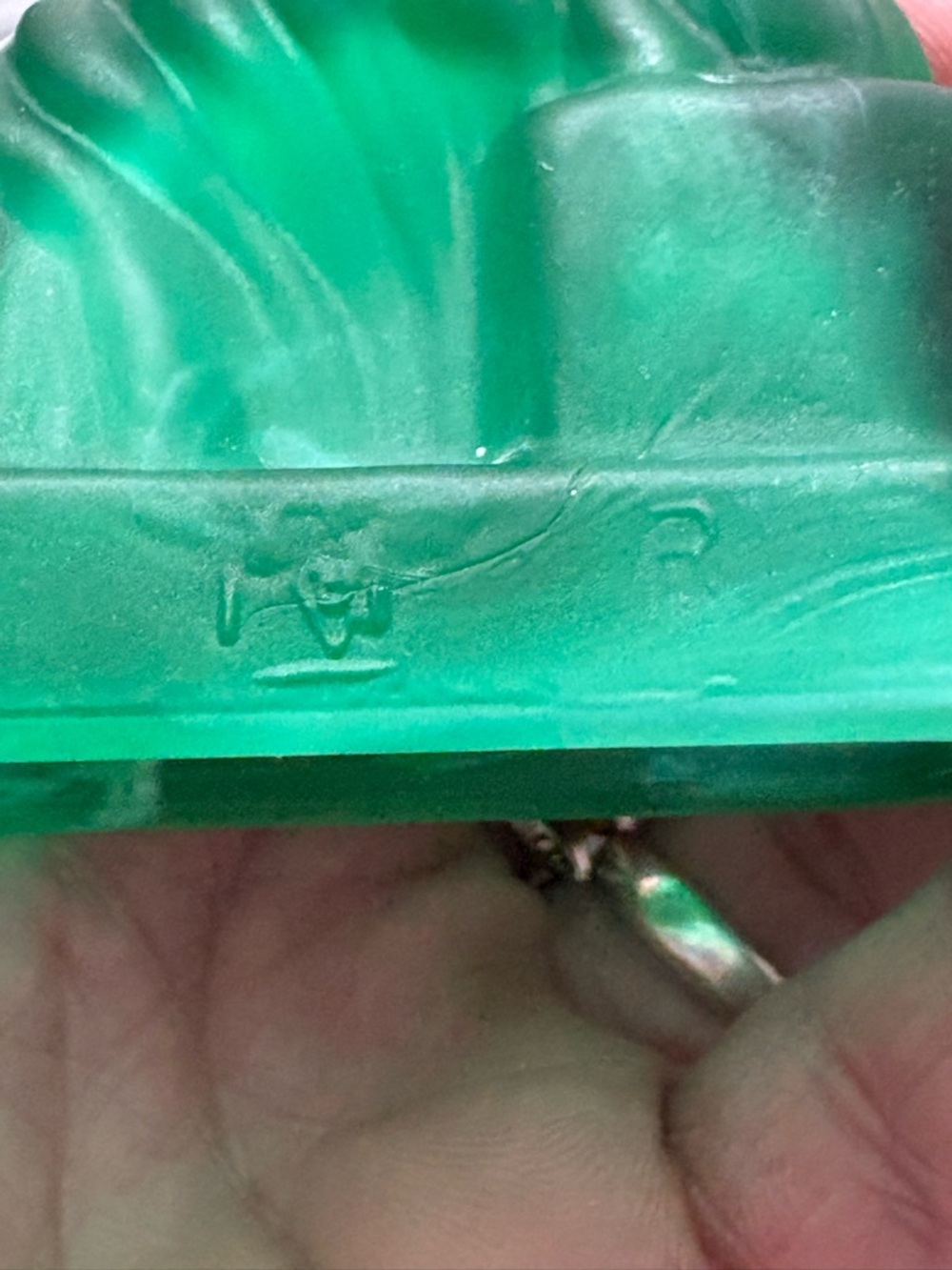 Boyd Glass Scottie JB Dog Figurine Green Frosted Satin Vintage Stamped - Picture 6 of 6